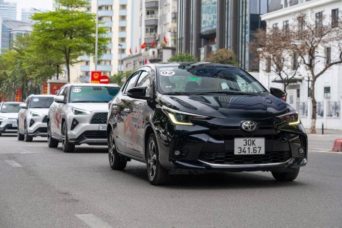 Các dòng xe Toyota trên đường phối. Ảnh: đại lý Toyota