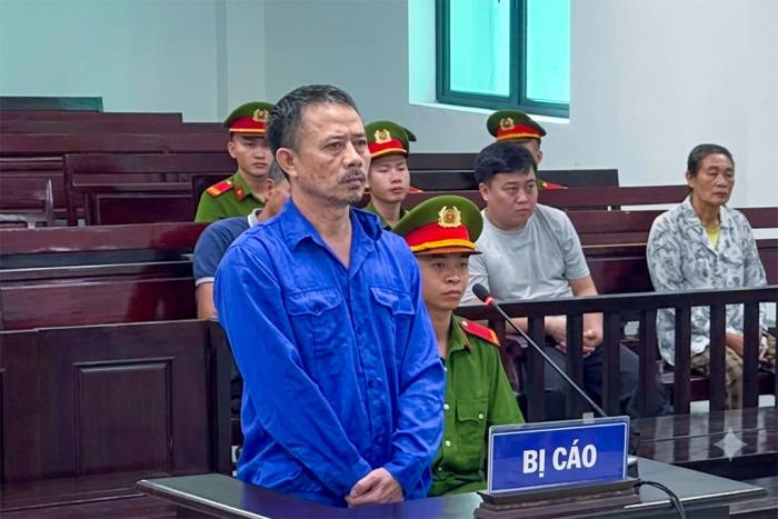 Bị cáo Chung tại tòa. Ảnh: Hùng Lê
