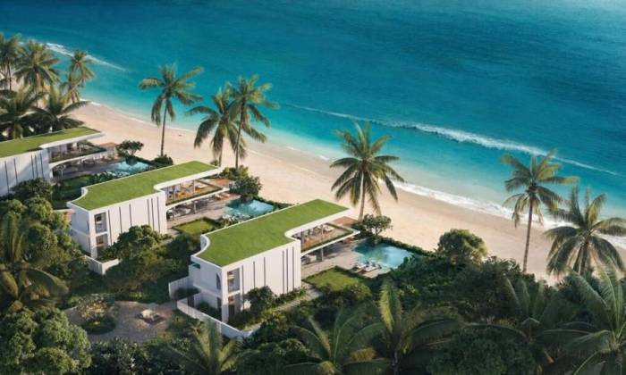 Các căn villa sát biển trong tổ hợp The Grand Ho Tram. Ảnh: Maia Resort Hồ Tràm