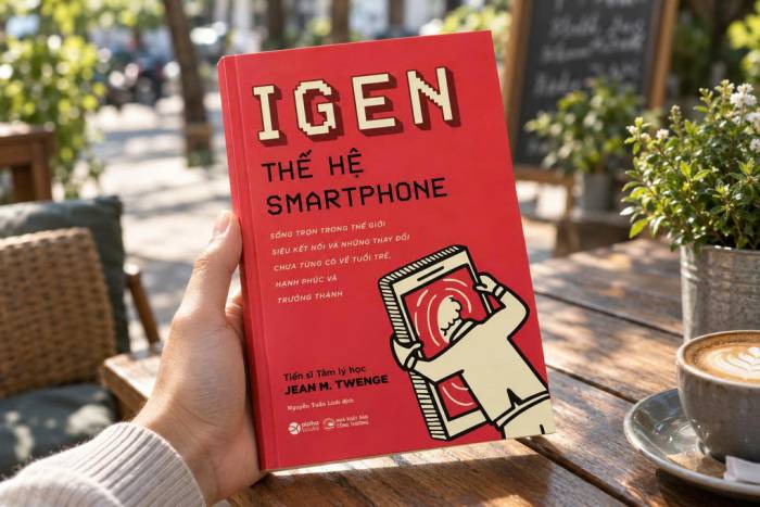 Sách IGen - thế hệ smartphone: Sống trọn trong thế giới siêu kết nối và những thay đổi chưa từng có về tuổi trẻ, hạnh phúc và trưởng thành ra mắt trong nước giữa tháng 9. Ảnh: Alpha Books
