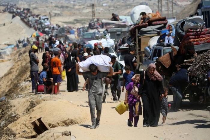 Người dân Gaza City trên đường sơ tán khỏi thành phố ngày 19/9/2025. Ảnh: AFP