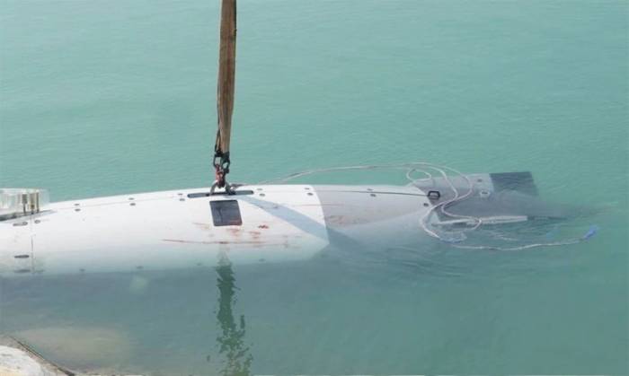 Tàu lận Dive-LD mà Iran tuyên bố bắt được ngày 8/9. Ảnh: IRGC