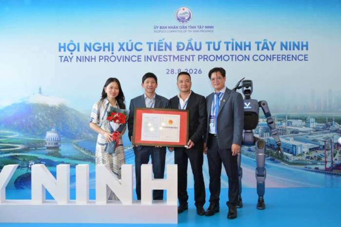 Đại diện Công ty Cổ phần IMG Long An tại Hội nghị Xúc tiến đầu tư tỉnh Tây Ninh năm 2026. Ảnh: IMG Long An