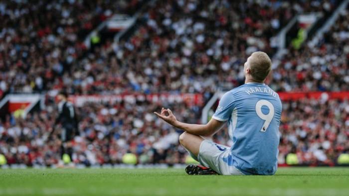 Rồi ăn mừng trong trận Man City thắng Man Utd 1-0 ở vòng bốn Ngoại hạng Anh trên sân Old Trafford, Manchester, Anh, ngày 13/9/2026. Ảnh: Man City