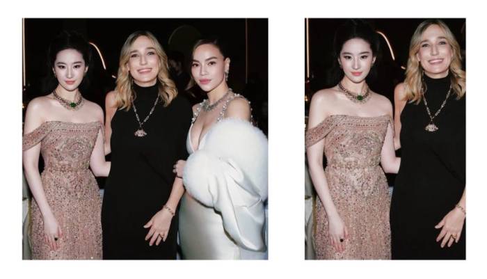 Cách Hồ Ngọc Hà và Lưu Diệc Phi đăng hình làm dậy sóng mạng xã hội. Ảnh: Weibo