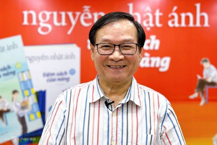 Nhà văn Nguyễn Nhật Ánh trong một sự kiện ra mắt sách năm 2024. Ảnh: Mai Nhật