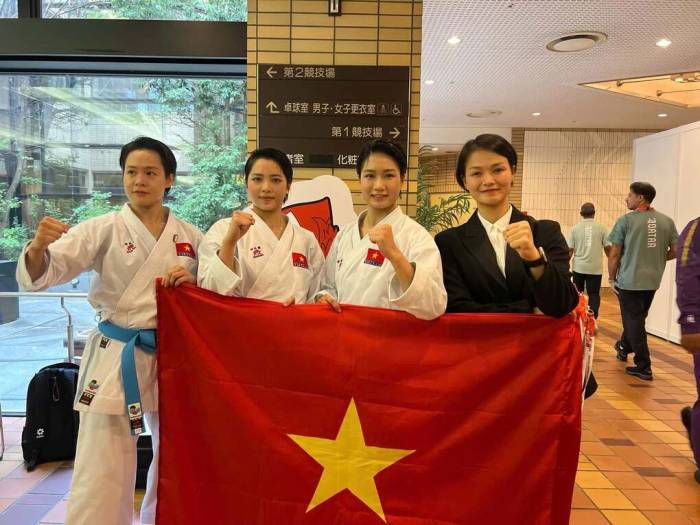 Các võ sĩ của Việt Nam tại ASIAD 2026.