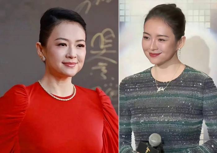 Chương Tử Di giai đoạn tăng cân để đóng phim. Ảnh: Weibo
