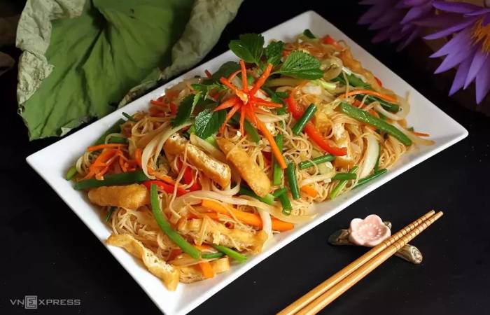 Món ăn chay. Ảnh: Bùi Thủy
