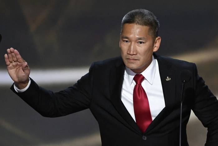 Ông Hùng Cao tại Đại hội toàn quốc Đảng Cộng hòa ở Milwaukee, bang Wisconsin năm 2024. Ảnh: AFP