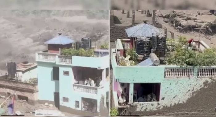Ngôi nhà ở ven sông Bhote Koshi, biên giới Nepal. Ảnh: NDTV