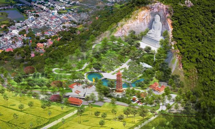 Phối cảnh tổng thể công viên văn hóa núi Sam.