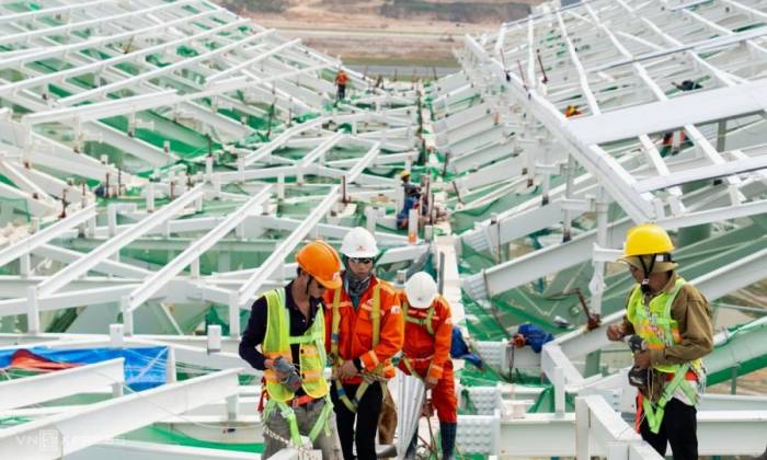 Thi công nhà ga sân bay Phú Quốc tháng 8/2026. Ảnh: Bình Minh