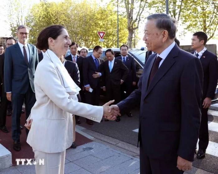 Tổng Bí thư, Chủ tịch nước Tô Lâm làm việc với Uỷ ban Năng lượng nguyên tử và Năng lượng thay thế Pháp - cơ sở Paris–Sacley (CEA-Saclay). Ảnh: Thống Nhất – TTXVN