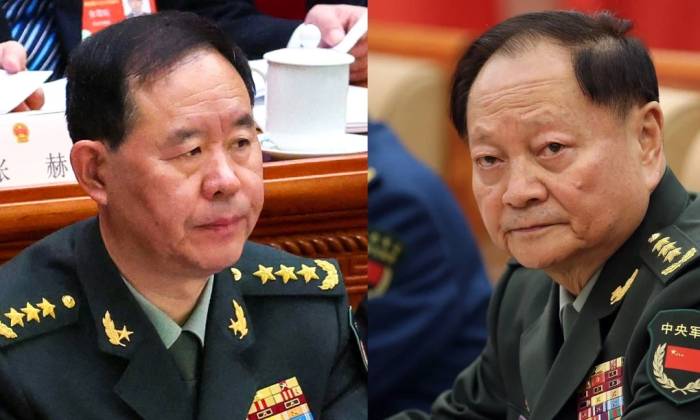 Tướng Lưu Trấn Lập (trái) và tướng Trương Hựu Hiệp. Ảnh: Reuters, SCMP