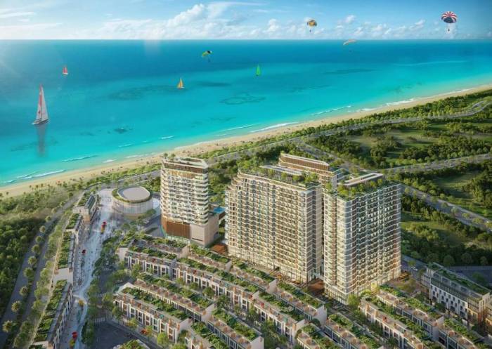 Meypearl Harmony Phú Quốc cách biển Bãi Trường khoảng 150m. Ảnh: Meygroup