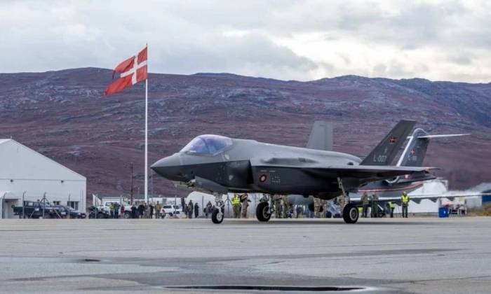 Tiêm kích F-35A Đan Mạch tại sân bay Kangerlussuaq ở đảo Greenland ngày 16/9. Ảnh: Forsvaret