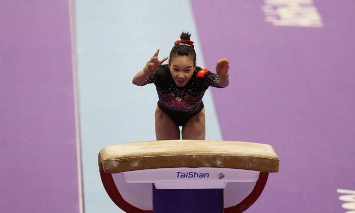 Nguyễn Thị Quỳnh Như trong phần thi chung kết nhảy chống nữ ở ASIAD 2026 tại Nagoya, Aichi, Nhật Bản ngày 24/9/2026. Ảnh: Quý Lượng