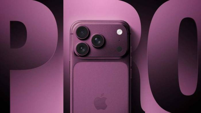 iPhone 18 Pro với tông màu đỏ đậm anh đào theo ảnh dựng tin đồn của Macrumors.