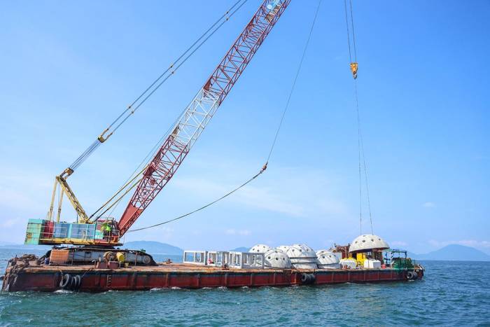 Vùng biển xã Kỳ Xuân, nơi sẽ thả 9.000 khối rạn nhân tạo từ nay đến hết năm 2026. Ảnh: Đức Hùng
