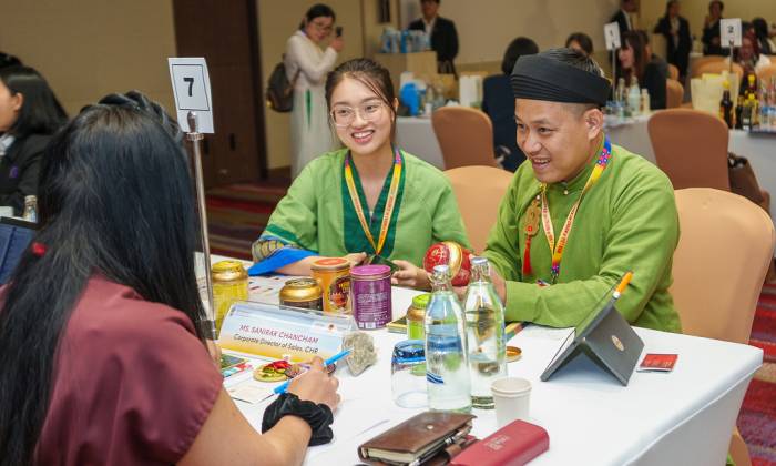 Ông Đào Đức Hiếu trong buổi kết nối giao thương ở Bangkok ngày 17/9. Ảnh: Central Group