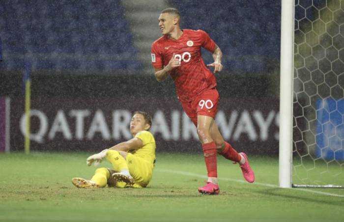 Tiền đạo người Colombia Bryan Perea (90) của Công an Hà Nội trong trận thua Gamba Osaka 1-4 ở lượt ra quân vòng phân hạng AFC Champions League Elite 2026-2027 - khu vực châu Á, trên sân Suita, Osaka, Nhật Bản ngày 15/9/2026. Ảnh: AFC