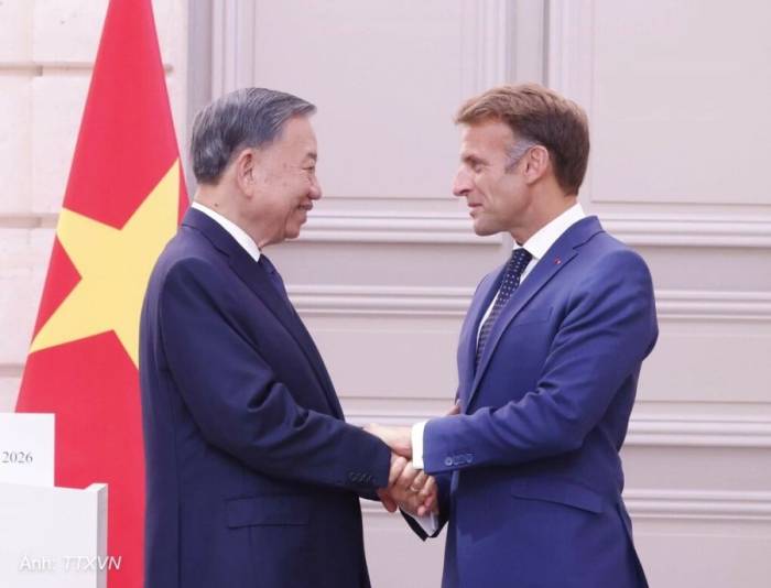 Tổng Bí thư, Chủ tịch nước Tô Lâm và Tổng thống Pháp Emmanuel Macron gặp gỡ báo chí