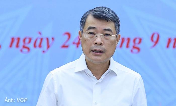 Thủ tướng Lê Minh Hưng tại cuộc làm việc với Thành ủy Hải Phòng, sáng 24/9. Ảnh: VGP