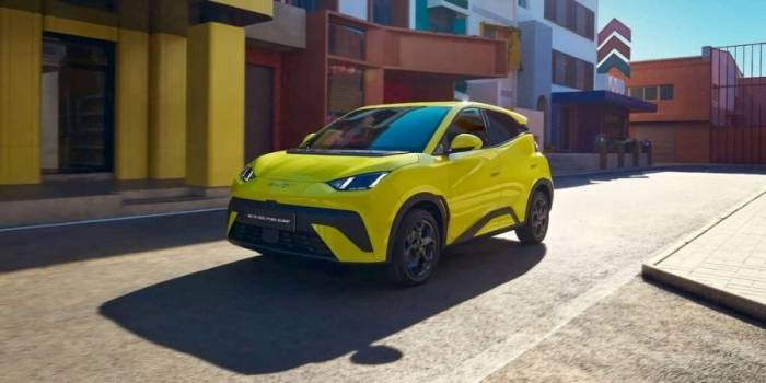Mẫu xe điện BYD Dolphin Surf dành cho thị trường châu Âu. Ảnh: BYD