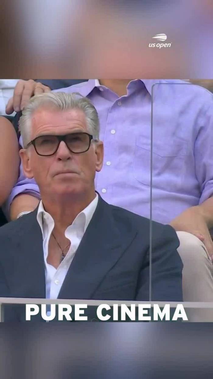 Pierce Brosnan tại trận đấu US Open 2026