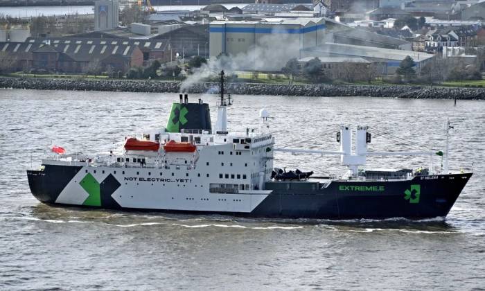 Tàu St Helena hồi năm 2022. Ảnh: MarineTraffic