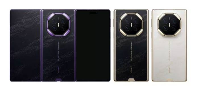 Mate XT2 với ba màu sắc khác nhau. Ảnh: Huawei