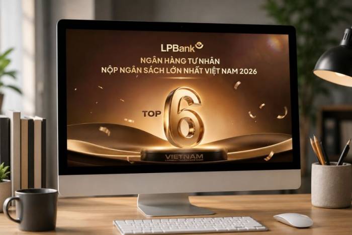 Ngân hàng được VNTAX ghi nhận trong Top 6 ngân hàng tư nhân nộp ngân sách lớn nhất Việt Nam. Ảnh: LPBank