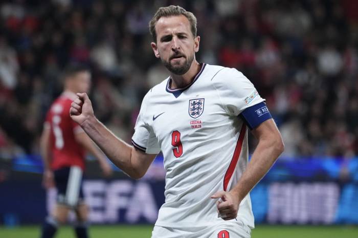 Harry Kane mừng bàn trong trận Anh thắng CH Czech 2-0 ở lượt hai bảng A3 Nations League ngày 29/9/2026. Ảnh: AP