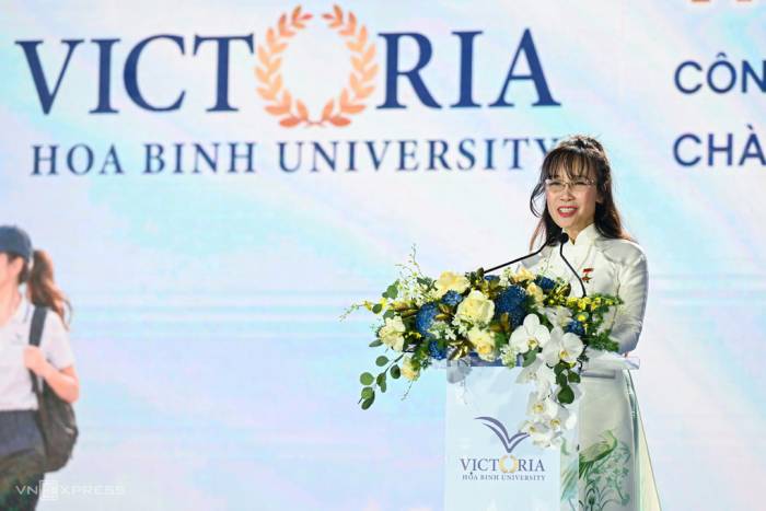 Anh hùng lao động, Tiến sĩ Nguyễn Thị Phương Thảo phát biểu tại sự kiện. Ảnh: Giang Huy