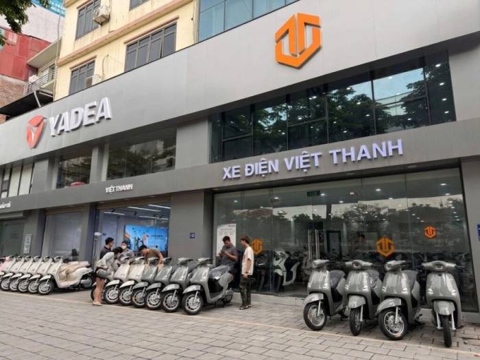 Một cửa hàng phân phối xe máy điện Yadea của Việt Thanh. Ảnh: Việt Thanh