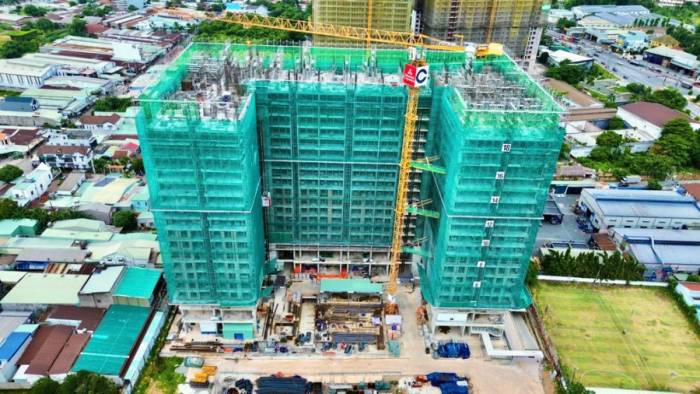 Tiến độ xây dựng thực tế Monrei Saigon thời điểm tháng 8. Ảnh: CĐT