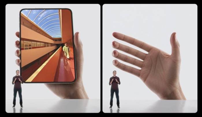 Người dùng mạng xã hội nghi ngờ Apple đã dùng photoshop chỉnh sửa ảnh trình chiếu trong sự kiện ra mắt iPhone Duo. Ảnh: X