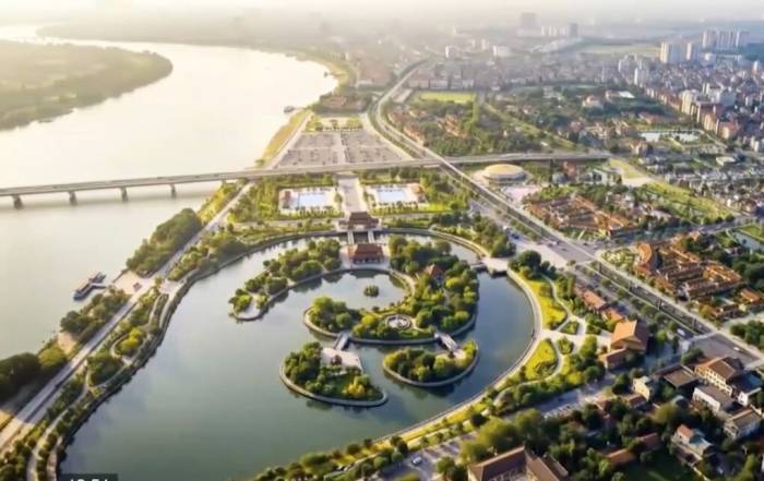 Phối cảnh minh họa kiến trúc dự án Phố Hiến xử của tỉnh Hưng Yên. Ảnh: Đơn vị tư vấn cung cấp