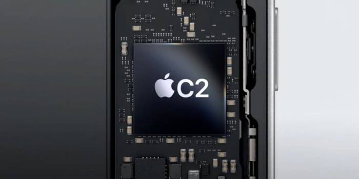 Minh họa chip C2 của Apple. Ảnh: 9to5mac