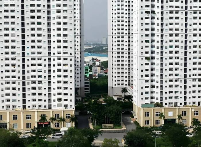 Căn hộ nhà ở xã hội Khu Chung cư CC1-Khu 2 (phường Bình Đông) do công ty Hoàng Quân làm chủ đầu tư. Ảnh: Minh Long