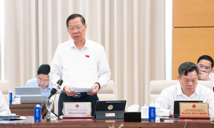 Chủ nhiệm Ủy ban Kinh tế - Tài chính Phan Văn Mãi phát biểu tại phiên họp sáng 21/9. Ảnh: Cổng TTĐT Quốc hội