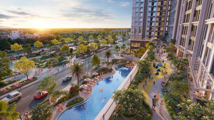 Blanca City dành 21,4 ha công viên tạo cấu trúc đô thị xanh trên từng bước chân. Ảnh: Sun Group