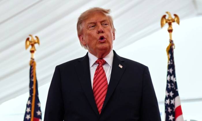 Ông Trump phát biểu tại Dublin, Ireland hôm 12/9. Ảnh: AP