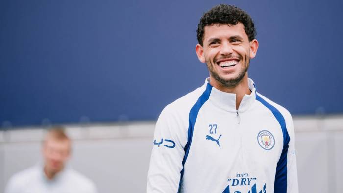 Matheus Nunes trên sân tập của trung tâm huấn luyện Man City, Manchester, Anh ngày 19/9/2026. Ảnh: Man City