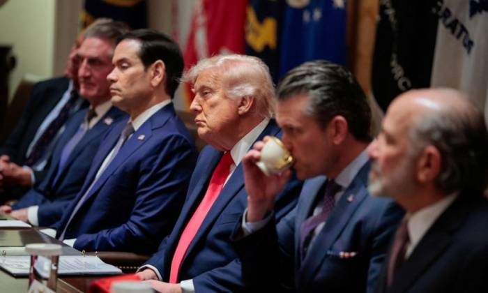 Tổng thống Mỹ Donald Trump trong một cuộc họp nội các tại Nhà Trắng hôm 27/5. Ảnh: Reuters