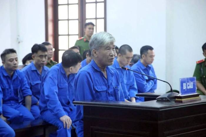 Cựu Viện trưởng Bùi Thế Hùng tại tòa ngày 14/9. Ảnh: Phạm Hải