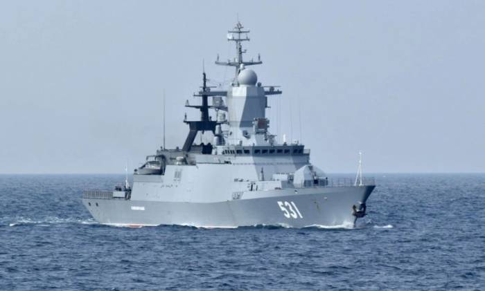 Tàu hộ vệ Soobrazitelny làm nhiệm vụ ở biển Baltic hồi năm 2018. Ảnh: BQP Nga