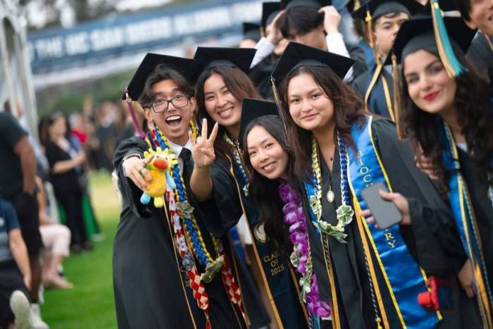 Sinh viên trong lễ tốt nghiệp Đại học California, San Diego. Ảnh: Fanpage trường
