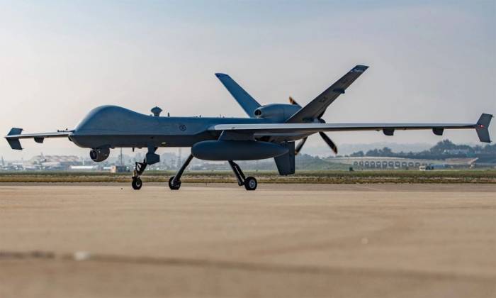 UAV MQ-9 tại căn cứ không quân Shaw, Nam Carolina, Mỹ tháng 2/2024. Ảnh: USAF